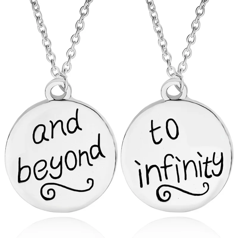 To Infinity And Beyond New Fashion Best Friends BFF Forever Necklaces silver Pendant Necklaces Wholesale Jewelry 2pcs
To Infinity And Beyond New Fashion Best Friends BFF Forever Necklaces silver Pendant Necklaces Wholesale Jewelry 2pcs