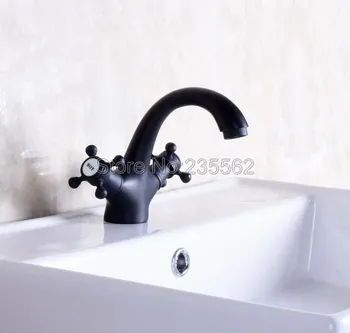 Black Oil Rubbed Bronze Dual Handle Bathroom Basin Mixer Sink Faucet Taps Single Hole Deck Mounted Faucets lnf251
Black Oil Rubbed Bronze Dual Handle Bathroom Basin Mixer Sink Faucet Taps Single Hole Deck Mounted Faucets lnf251