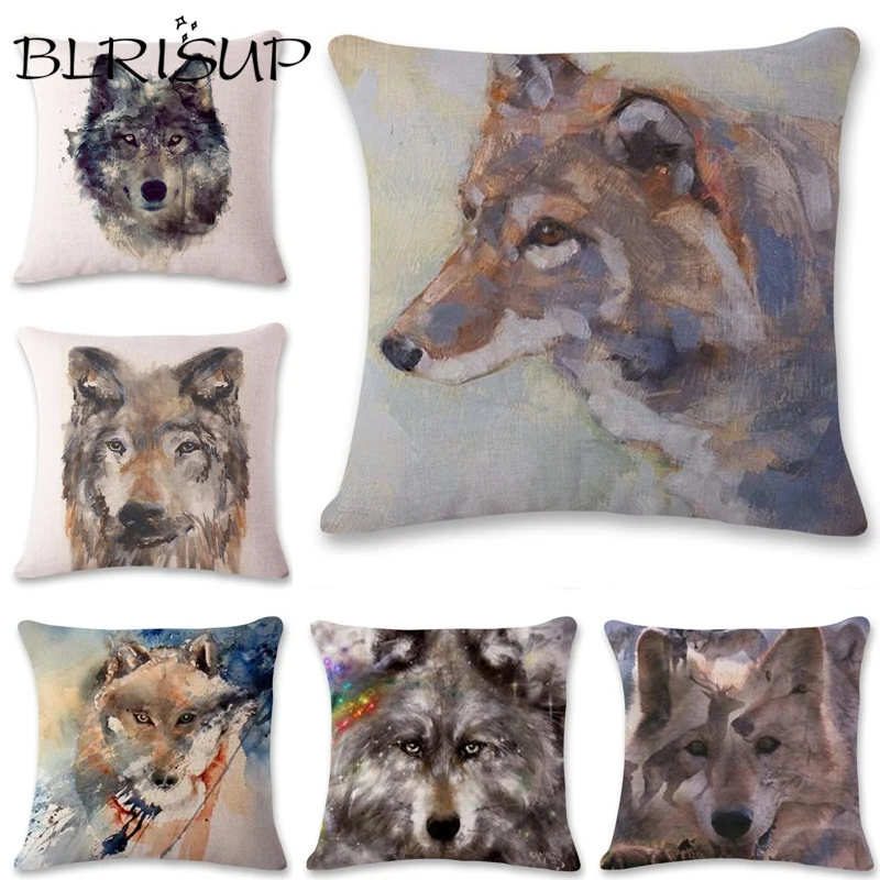 BLRISUP Cotton Linen Wild Animals Wolf Pattern Pillow Cover Winter Square Pillowcase Gray Home Decorating Throw Pillow Covers
BLRISUP Cotton Linen Wild Animals Wolf Pattern Pillow Cover Winter Square Pillowcase Gray Home Decorating Throw Pillow Covers