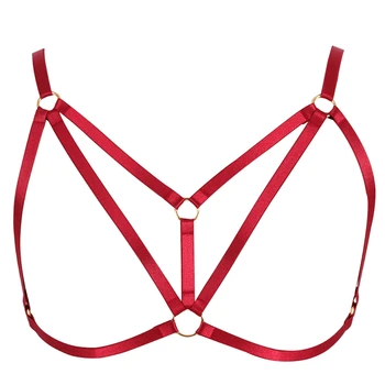 Body Harness Bondage Soft Strappy Hollow Out Cage Bra Wine Red Adjust Goth Plus Size Tops Dance Festival Rave Lingerie for Women
Body Harness Bondage Soft Strappy Hollow Out Cage Bra Wine Red Adjust Goth Plus Size Tops Dance Festival Rave Lingerie for Women