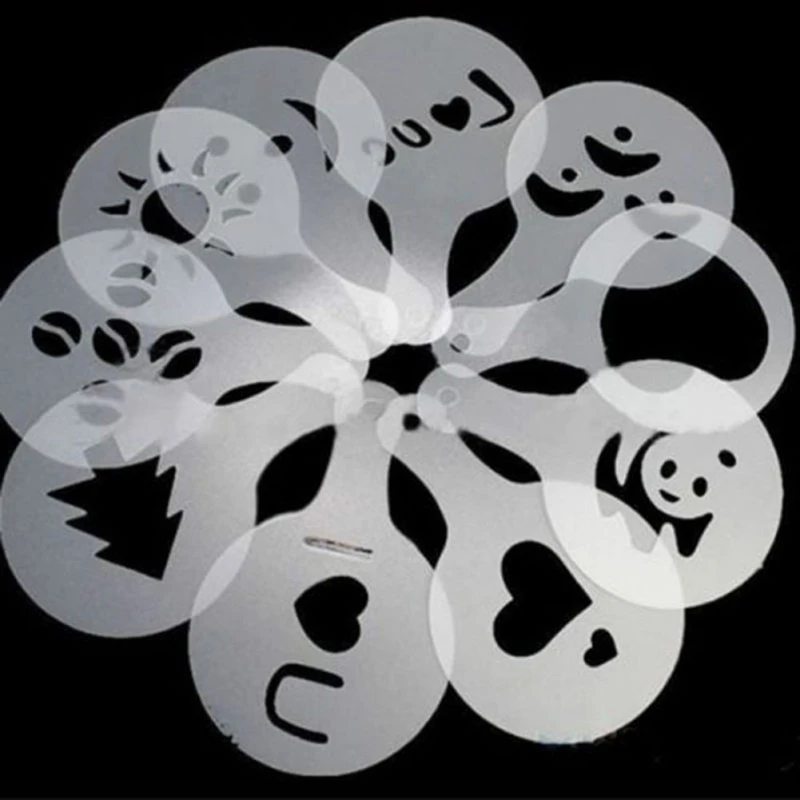 16pc Portable Coffee Drawing Mold Printing Model Coffee Foam Spray Cake Stencils Powdered Sugar Sieve Coffee Accessories
16pc Portable Coffee Drawing Mold Printing Model Coffee Foam Spray Cake Stencils Powdered Sugar Sieve Coffee Accessories