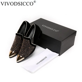 VIVODSICCO New Men Loafers Shoes Luxury Rhinestone Metal Toes Man Slipper Smoking Dress Shoes Men's Flats Diamond Driving Shoes
VIVODSICCO New Men Loafers Shoes Luxury Rhinestone Metal Toes Man Slipper Smoking Dress Shoes Men's Flats Diamond Driving Shoes
