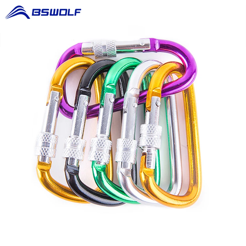 BSWolf 5pcs/set Key Ring Camping D Shape Ring Outdoor Professional Aluminium Alloy Snap Climbing Carabiner Clip Hook Keychain
BSWolf 5pcs/set Key Ring Camping D Shape Ring Outdoor Professional Aluminium Alloy Snap Climbing Carabiner Clip Hook Keychain