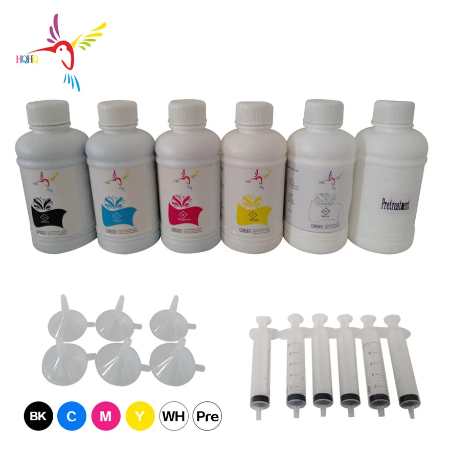 200ml x 7 colors CMYK+ White +Pre coating+liquid cleaning DTG textile ink for Epson 1390 1400 1410 L800 L801 L805 printer
200ml x 7 colors CMYK+ White +Pre coating+liquid cleaning DTG textile ink for Epson 1390 1400 1410 L800 L801 L805 printer
