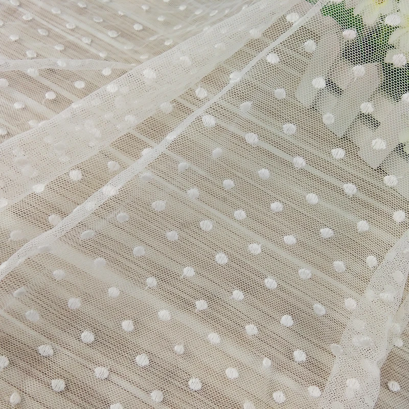 2 yards/Lot Lace Fabric White Polka Dot Tulle Mesh Lace Fabric for Tutu Skirt,Dressmaking,Clothing Craft 1.2m(47.24Inch)Width
2 yards/Lot Lace Fabric White Polka Dot Tulle Mesh Lace Fabric for Tutu Skirt,Dressmaking,Clothing Craft 1.2m(47.24Inch)Width