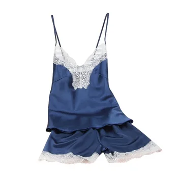 Sexy Summer Pajamas Sleepwear for Women Sleeveless Spaghetti Strap Nightwear Lace Trim Satin Cami Top shorts Cute Pajama Set
Sexy Summer Pajamas Sleepwear for Women Sleeveless Spaghetti Strap Nightwear Lace Trim Satin Cami Top shorts Cute Pajama Set