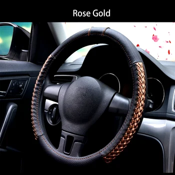 FLY5D All Seasons Leather Auto Car Steering Wheel Cover 38CM Anti-catch Holder Car Protector Interior Accessories Fit Most Cars
FLY5D All Seasons Leather Auto Car Steering Wheel Cover 38CM Anti-catch Holder Car Protector Interior Accessories Fit Most Cars