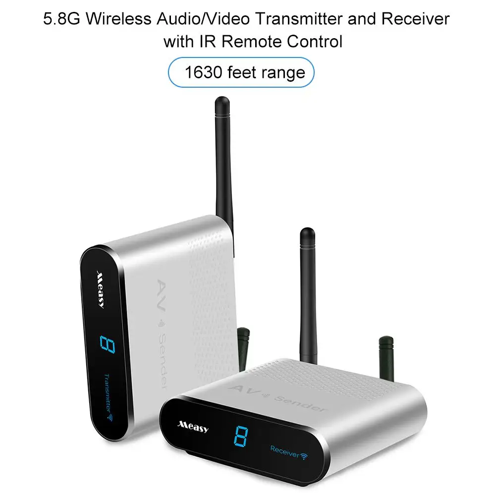 New Measy AV550 5.8G 500 Meters Wireless IR Antenna AV Receiver Transmitter Sender
New Measy AV550 5.8G 500 Meters Wireless IR Antenna AV Receiver Transmitter Sender