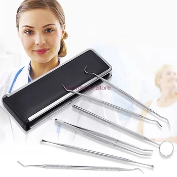 6 Pcs Dentist Tools Double-headed Stainless Steel Probe Dental Stone Cleaning Oral Care Mouthpiece Dental Tweezers
6 Pcs Dentist Tools Double-headed Stainless Steel Probe Dental Stone Cleaning Oral Care Mouthpiece Dental Tweezers