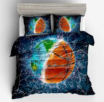3D Basketball Duvet Cover Set Basketball Collision with the Earth Splashing Waterdrops
3D Basketball Duvet Cover Set Basketball Collision with the Earth Splashing Waterdrops