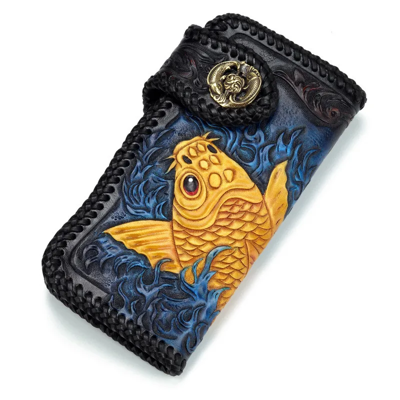 Superior Quality Handmade Knitting Women Men Card Holder Yellow Carp Wallets Purses Clutch Vegetable Tanned Leather Bag
Superior Quality Handmade Knitting Women Men Card Holder Yellow Carp Wallets Purses Clutch Vegetable Tanned Leather Bag
