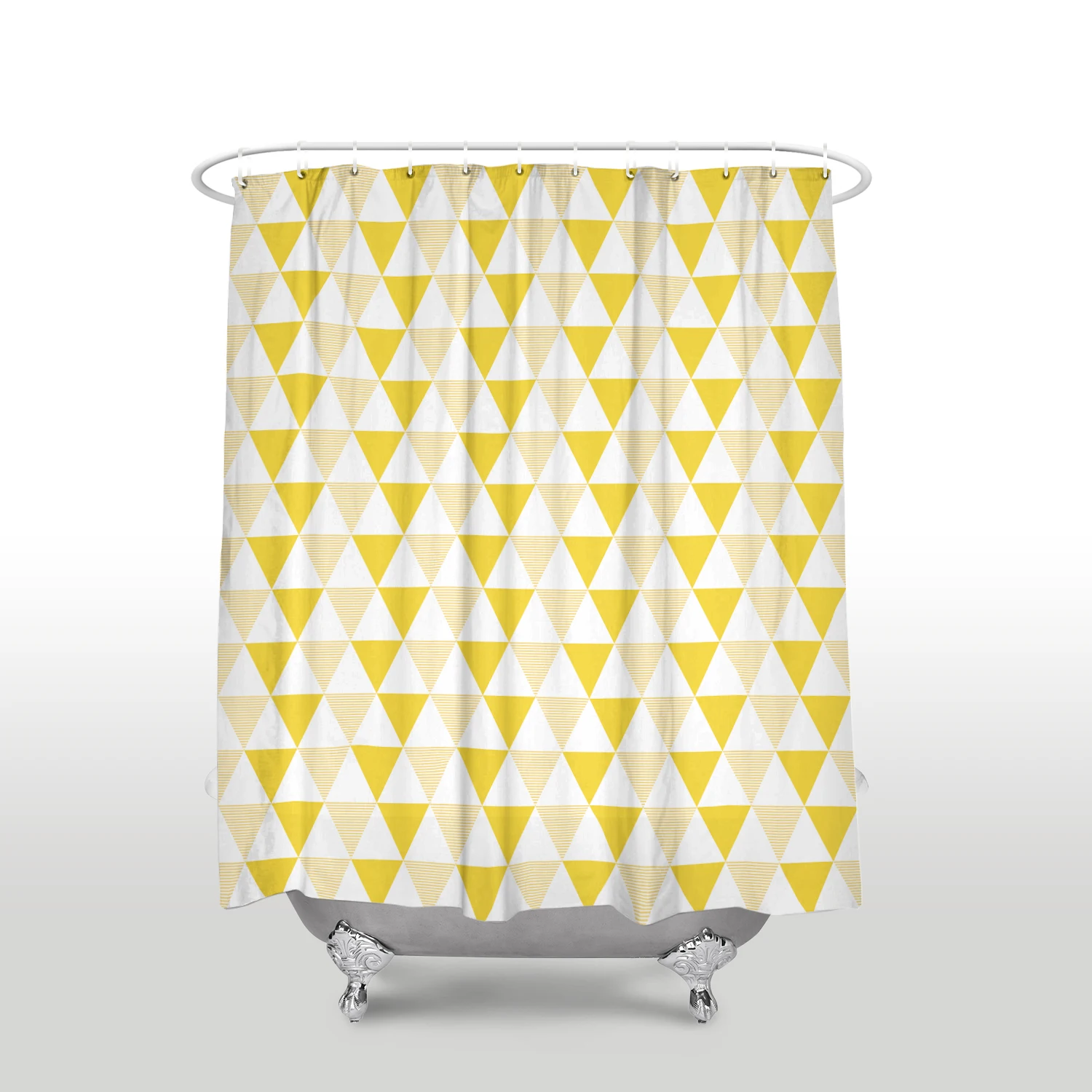 Waterproof Simple Triangles Geometry Printed Shower Curtain Polyester Fabric Yellow White Bathroom Curtains for Home Decorations
Waterproof Simple Triangles Geometry Printed Shower Curtain Polyester Fabric Yellow White Bathroom Curtains for Home Decorations