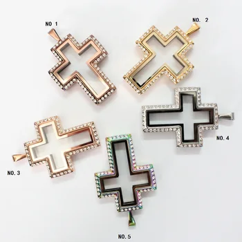 5pcs cross floating locket stainless steel with rhinestone magnetic memory locket
5pcs cross floating locket stainless steel with rhinestone magnetic memory locket