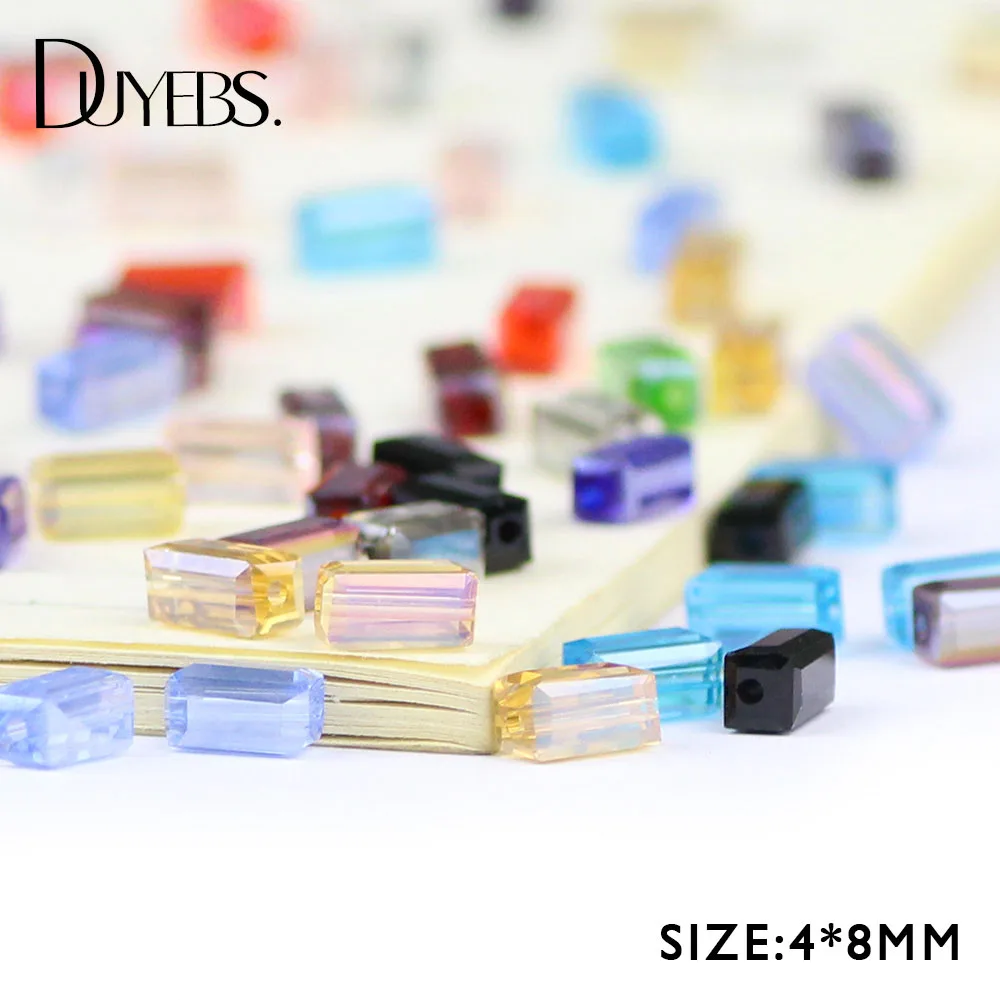DUYEBS 4*8mm Austrian Rectangle High Quality Crystal Bead 50pcs Square Shape Spacer Glass Loose Bead For Jewelry Making Bracelet
DUYEBS 4*8mm Austrian Rectangle High Quality Crystal Bead 50pcs Square Shape Spacer Glass Loose Bead For Jewelry Making Bracelet