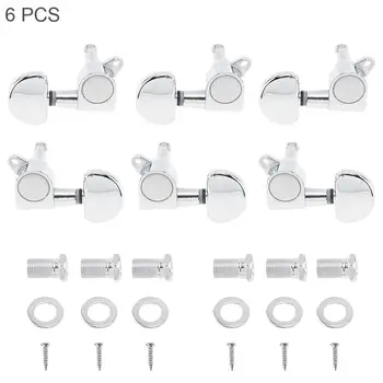 6pcs Silver Guitar Tuning Pegs Tuner 3R+3L Semicircle All Closed Machine Head for 40 / 41 Inch Acoustic Folk Guitar
6pcs Silver Guitar Tuning Pegs Tuner 3R+3L Semicircle All Closed Machine Head for 40 / 41 Inch Acoustic Folk Guitar