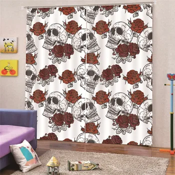 3D Digital Print Skull Modern Pattern Printed Blackout Curtains for Living Room Rainforest bedroom Window Drape Apr8
3D Digital Print Skull Modern Pattern Printed Blackout Curtains for Living Room Rainforest bedroom Window Drape Apr8