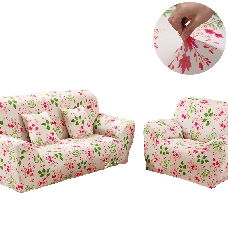 Image Cheap universal Sofa cover flexible Stretch Big Elasticity Couch cover Loveseat sofa Funiture Cover flower Machine Washable