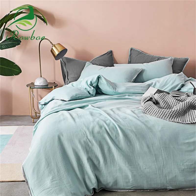 ROWBOE brand simple cotton comfort bed kit double yarn breathable king size bedding 3pcs duvet cover pillowcase
ROWBOE brand simple cotton comfort bed kit double yarn breathable king size bedding 3pcs duvet cover pillowcase