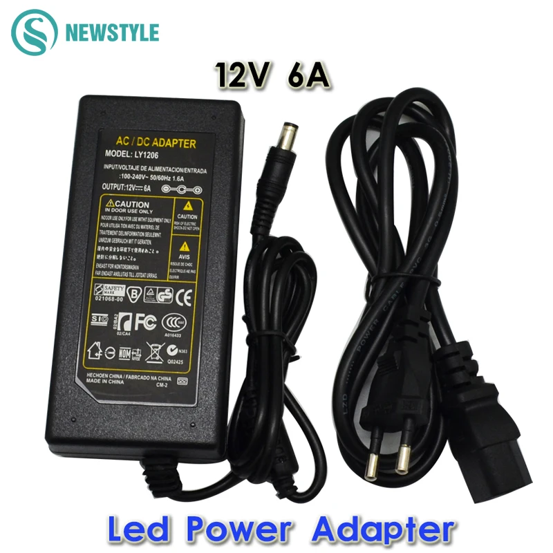 Universal DC 12V 6A AC100-240V to Led Power Supply Adapter Converter Charger Transformer with LED Indicator light Free Shipping
Universal DC 12V 6A AC100-240V to Led Power Supply Adapter Converter Charger Transformer with LED Indicator light Free Shipping