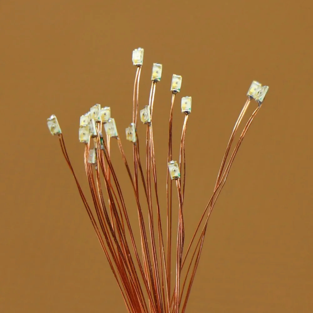 0603 SMD LED Model Train HO N OO Scale Pre-soldered micro litz wired LED leads C0603 20pcs 7 different Colors
0603 SMD LED Model Train HO N OO Scale Pre-soldered micro litz wired LED leads C0603 20pcs 7 different Colors