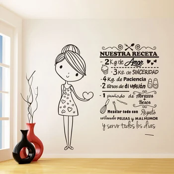 Stickers A Cute Girl Nuestra Receta Vinyl Wall Art Decal Living Room Home Decor Poster House Decoration
Stickers A Cute Girl Nuestra Receta Vinyl Wall Art Decal Living Room Home Decor Poster House Decoration