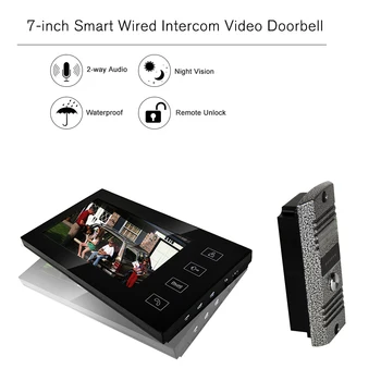 7-inch LCD Video Door Viewer Door Bell Touch Button Video Intercom Monitor IR Night Vision Camera Door Bell for Apartment Home
7-inch LCD Video Door Viewer Door Bell Touch Button Video Intercom Monitor IR Night Vision Camera Door Bell for Apartment Home