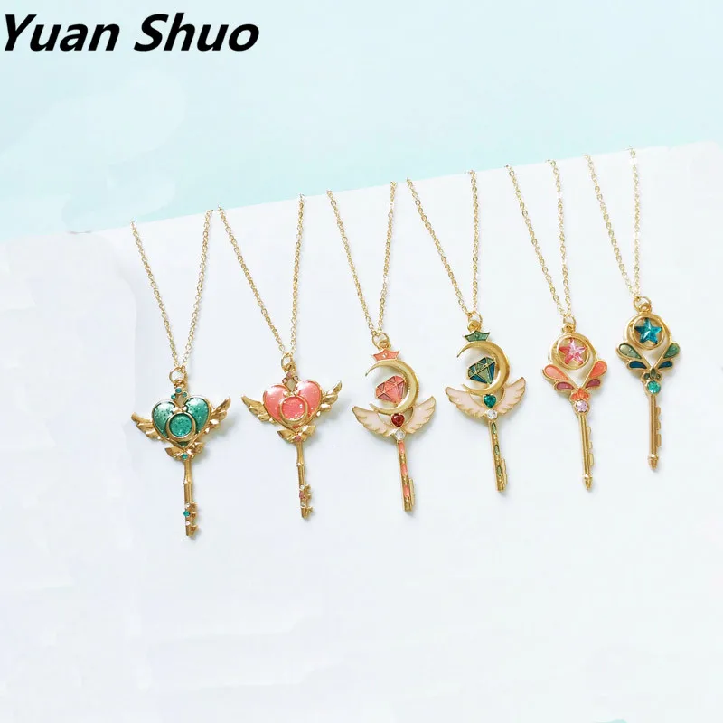 Yuan Shuo 2018 Japan and South Korea sweet girl star moon key necklace pendant fairy cartoon anime wings sweater chain female
Yuan Shuo 2018 Japan and South Korea sweet girl star moon key necklace pendant fairy cartoon anime wings sweater chain female