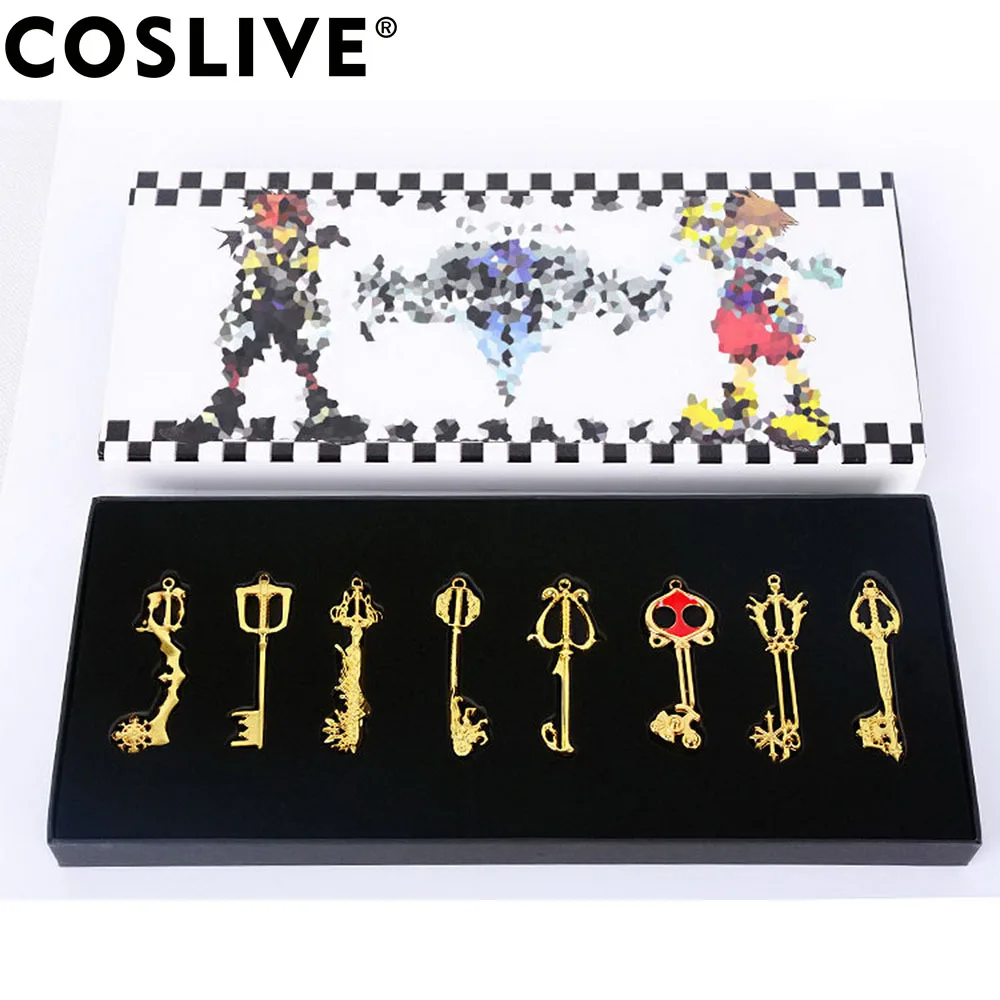 Coslive 2019 New Arrival Kingdom Hearts Metal Keyblade Sword Weapon Set Anime Cosplay Costume Accessories Props For Collection |