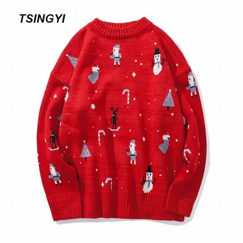 Tsingyi Winter Autumn Pullover Man Unisex Women Christmas Sweater Brand Knitted Loose Cashmere Sweater Men Camisola Homem Tops
Tsingyi Winter Autumn Pullover Man Unisex Women Christmas Sweater Brand Knitted Loose Cashmere Sweater Men Camisola Homem Tops