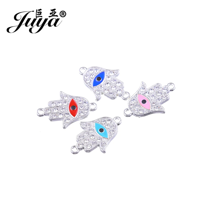 Посеребренный Хрустальный Фатима для рук JUYA 17 2x25 мм соединитель изготовления