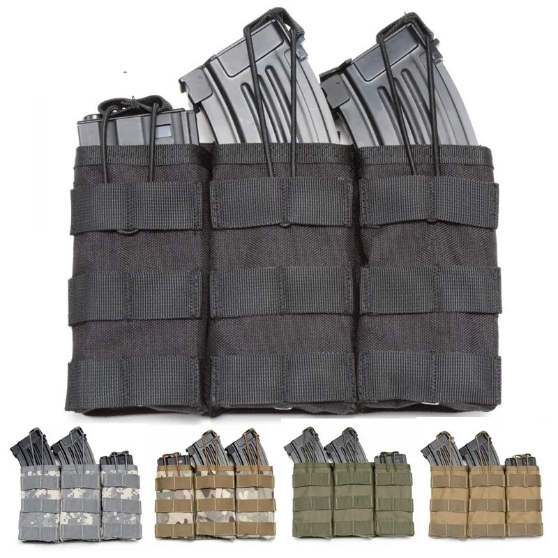 CQC Molle System 1000D Nylon Triple Open Top Military Airsoft Tactical M4 Magazine Pouch AK AR M4 AR15 Rifle Mag Pouch
CQC Molle System 1000D Nylon Triple Open Top Military Airsoft Tactical M4 Magazine Pouch AK AR M4 AR15 Rifle Mag Pouch