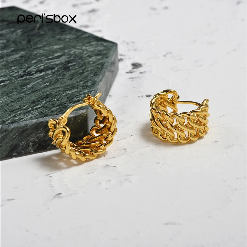 Peri'sBox Gold Color Small Twisted Hoop Earrings for Women Hollow Ear Piercing Huggie Earrings Simple Statement Round Earrings
Peri'sBox Gold Color Small Twisted Hoop Earrings for Women Hollow Ear Piercing Huggie Earrings Simple Statement Round Earrings