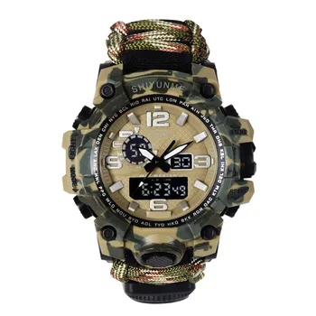 Outdoor Camping Survival Watch Multi-functional EDC Paracord Watch with Compass Whistle Thermometer Rescue Rope Survival Kit
Outdoor Camping Survival Watch Multi-functional EDC Paracord Watch with Compass Whistle Thermometer Rescue Rope Survival Kit