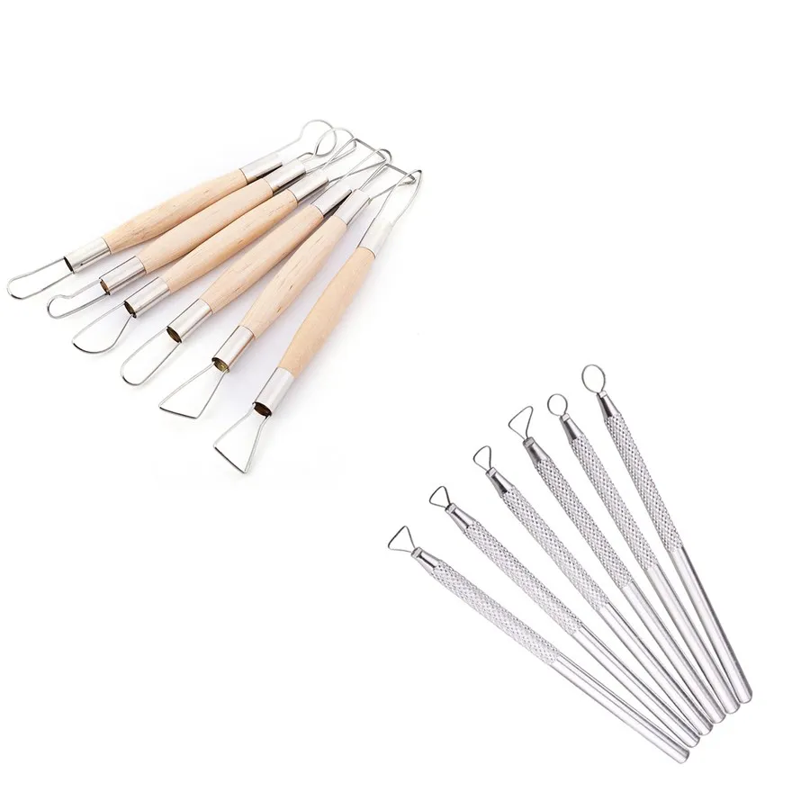 Wood Handle Aluminum Modelling Sculpte Pottery Clay Tool Wax Craft Paint Molding Sludge Ceramic Carve Scraper DIY Handcraft 6pcs
Wood Handle Aluminum Modelling Sculpte Pottery Clay Tool Wax Craft Paint Molding Sludge Ceramic Carve Scraper DIY Handcraft 6pcs