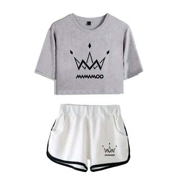 2019 new summer T-shirt MAMAMOO printing ladies fashion t-shirt shorts two-color mix and match two-piece t shirt women clothing
2019 new summer T-shirt MAMAMOO printing ladies fashion t-shirt shorts two-color mix and match two-piece t shirt women clothing
