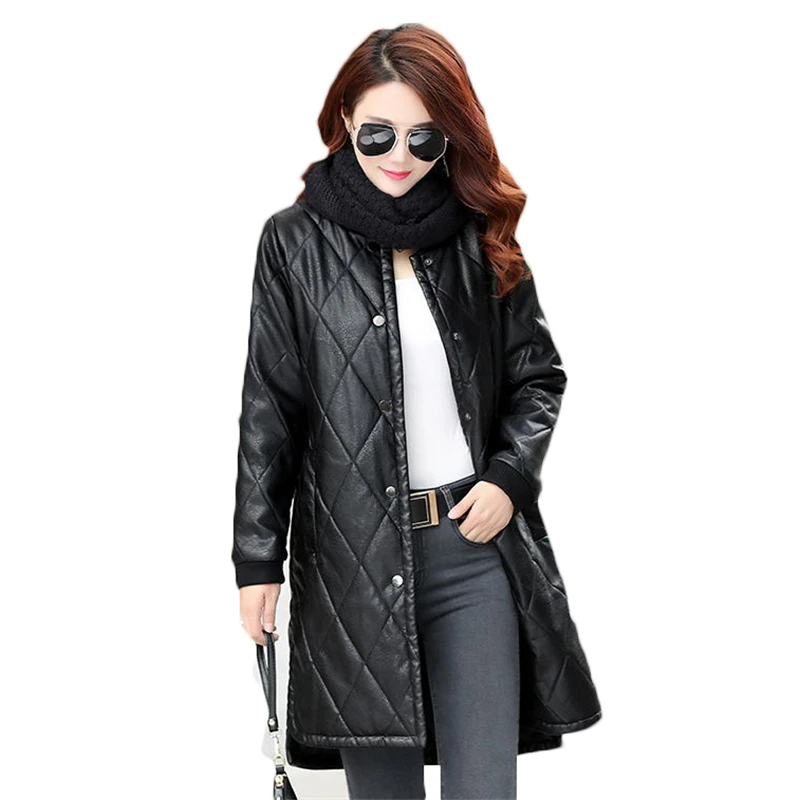 2019 Fashion Plus Size 5XL Womens PU Leather Jackets Spring Autumn Women Single Breasted Long Windbreaker Faux Leather Coat A280
2019 Fashion Plus Size 5XL Womens PU Leather Jackets Spring Autumn Women Single Breasted Long Windbreaker Faux Leather Coat A280