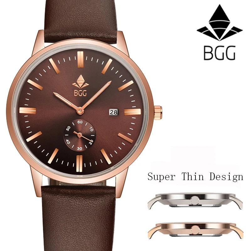 Top New Super thin Casual Simple Quartz Men Watch BGG Genuine Leather male Casual watches Calendar Waterproof Watch clock hour
Top New Super thin Casual Simple Quartz Men Watch BGG Genuine Leather male Casual watches Calendar Waterproof Watch clock hour