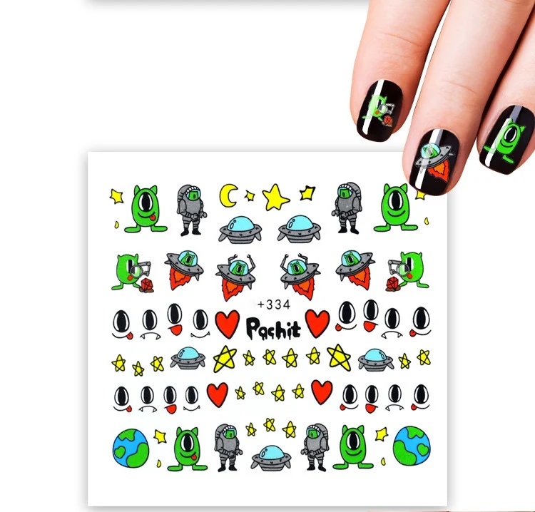 Stickers for Nails Water Decals Cool Alien Nail Sticker Slider Art design Decoration Manicure Foil Adhesive Wraps Pegatinas
Stickers for Nails Water Decals Cool Alien Nail Sticker Slider Art design Decoration Manicure Foil Adhesive Wraps Pegatinas