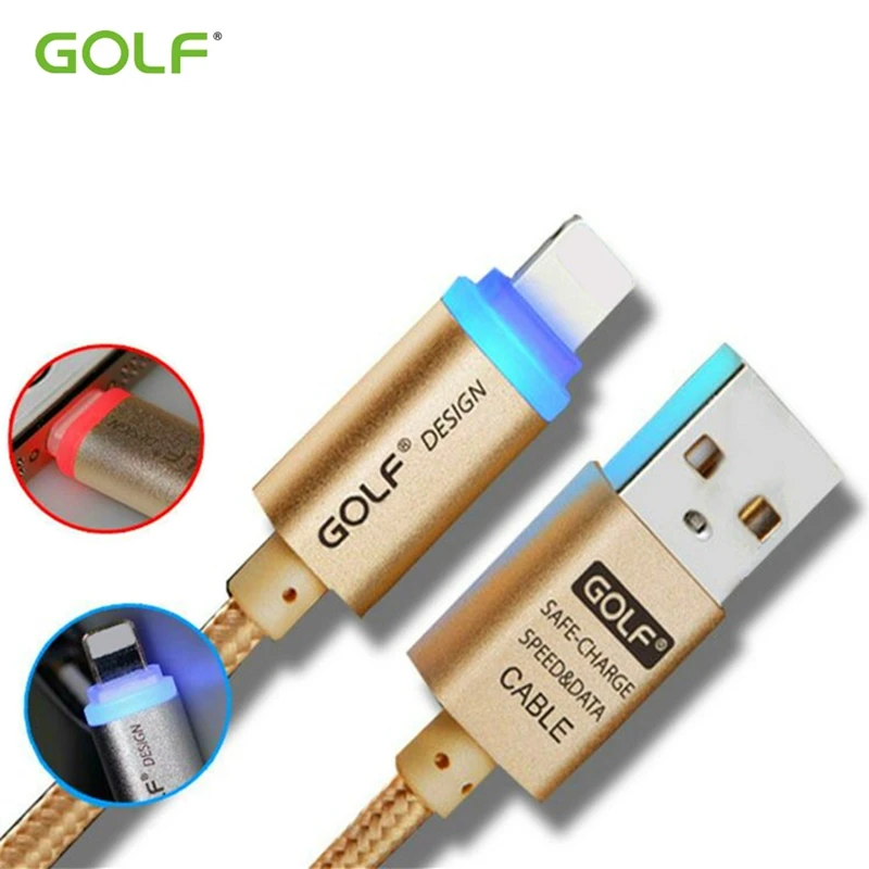GOLF Auto Power Off Smart LED USB Data Charging Cable For iPhone X XR XS Max 5 5S 6 6S 7 8 Plus iPad Mini 2 3 Fast Charger Cable
GOLF Auto Power Off Smart LED USB Data Charging Cable For iPhone X XR XS Max 5 5S 6 6S 7 8 Plus iPad Mini 2 3 Fast Charger Cable