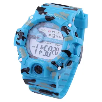 Multifunctional Sports Digital Electronic Camouflage Waterproof Fashion Watch Traveling Plastic Strap Women&Men Wrist Watch 
Multifunctional Sports Digital Electronic Camouflage Waterproof Fashion Watch Traveling Plastic Strap Women&Men Wrist Watch