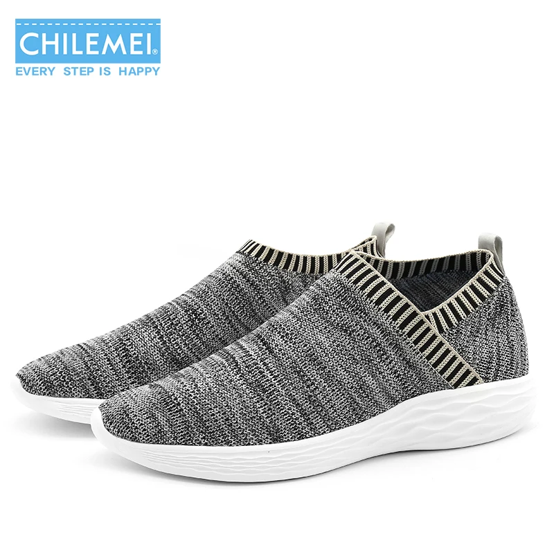 Image CHILEMEI High Quality Men Casual Shoes Slip On Female Fashion Footwear Walking Unisex Couples Sock Shoes Men s Breathable