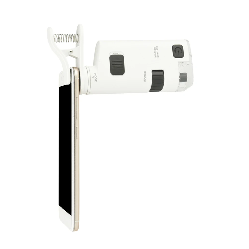 120-190X LED Cell Phone Digital Microscope Universal Clip-type Cellphone Microscope Magnifier with LED Lamp Magnifiers Loupe
120-190X LED Cell Phone Digital Microscope Universal Clip-type Cellphone Microscope Magnifier with LED Lamp Magnifiers Loupe