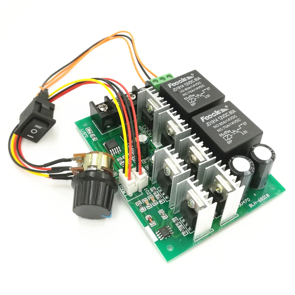 Powerful PWM DC 12v / 24v / 36v / 48v 40A motor speed controller with reverse switch(6.5)
Powerful PWM DC 12v / 24v / 36v / 48v 40A motor speed controller with reverse switch(6.5)