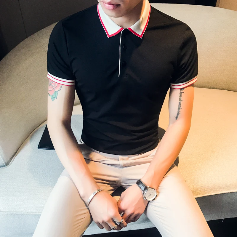 New Mens Tshirts Summer Luxury Stripe Collar British Style Short Sleeve Man Tee Hight Quality Camisetas Hombre Slim Man T-shirts
New Mens Tshirts Summer Luxury Stripe Collar British Style Short Sleeve Man Tee Hight Quality Camisetas Hombre Slim Man T-shirts