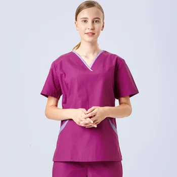 2018 Summer Medical Doctor Uniform Short Sleeve V Neck Nurse Scrubs Set Surgical Operation Overalls Top+Pants Slim SPA Uniforms
2018 Summer Medical Doctor Uniform Short Sleeve V Neck Nurse Scrubs Set Surgical Operation Overalls Top+Pants Slim SPA Uniforms
