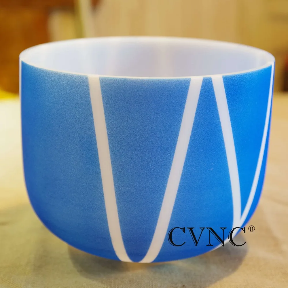 Note 11 inch Color stripe Chakra Frosted Quartz Crystal Singing Bowl Gift 
Note 11 inch Color stripe Chakra Frosted Quartz Crystal Singing Bowl Gift