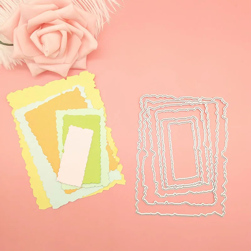 6pcs/Set Vintage Torn Rectangle Frame Metal Cutting Dies for DIY Scrapbooking Photo Album Embossing Paper Cards Decorative Craft
6pcs/Set Vintage Torn Rectangle Frame Metal Cutting Dies for DIY Scrapbooking Photo Album Embossing Paper Cards Decorative Craft