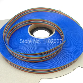 (50 meters/lot) Flat Color Ribbon Rainbow Cable 16Pin ribbon cable 1.27MM pitch 50 meters long
(50 meters/lot) Flat Color Ribbon Rainbow Cable 16Pin ribbon cable 1.27MM pitch 50 meters long