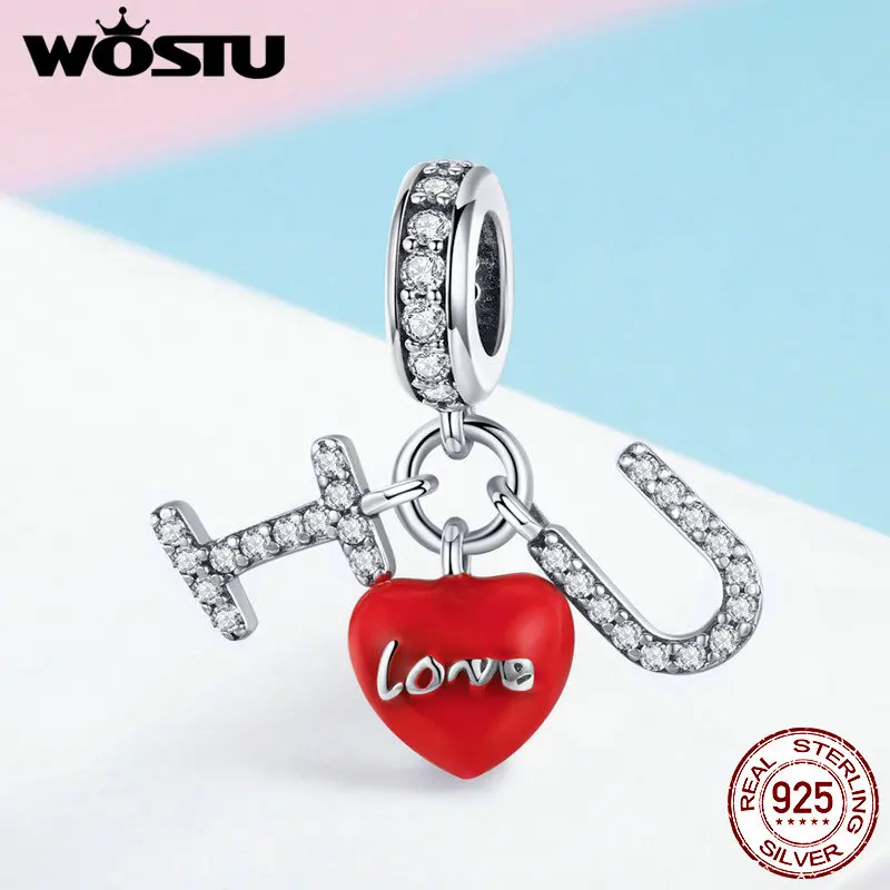 WOSTU Romantic Authentic 925 Sterling Silver I LOVE YOU Beads Fit Charm Bracelet & Necklace Pendant Elegant Jewelry Gift FIC1055
WOSTU Romantic Authentic 925 Sterling Silver I LOVE YOU Beads Fit Charm Bracelet & Necklace Pendant Elegant Jewelry Gift FIC1055
