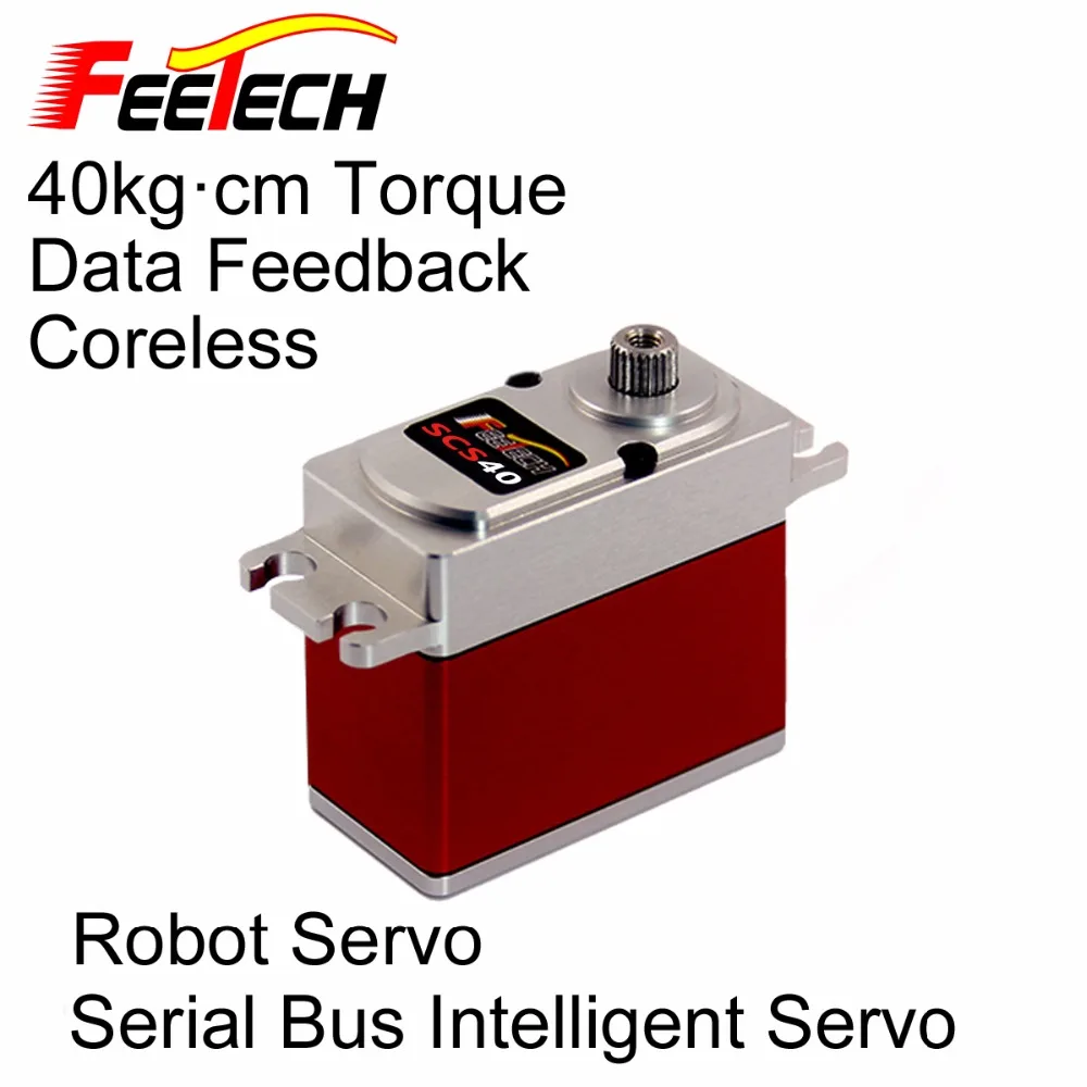 Robot Serial Bus Intelligent Servo, Feetech SCS40 Servo, 40kg cm Torque, All Metal, Coreless, Data Feedback Function
Robot Serial Bus Intelligent Servo, Feetech SCS40 Servo, 40kg cm Torque, All Metal, Coreless, Data Feedback Function